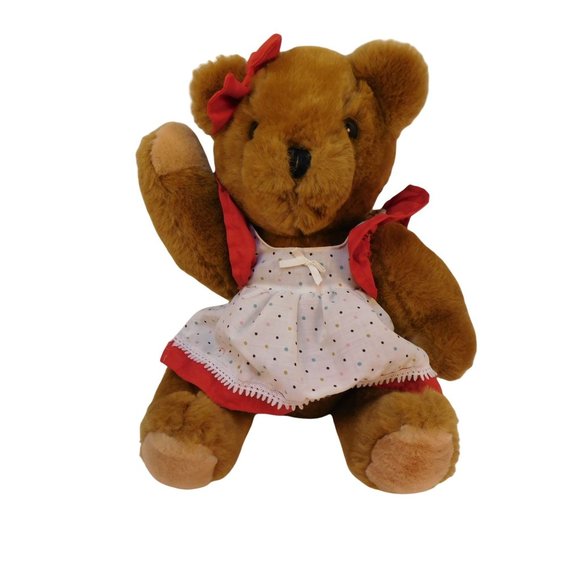 Carousel Jointed Bear 16" Plush 1983 Stuffed Animal Vintage - Picture 2 of 8